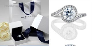 戴比尔斯钻石珠宝全新CARESS订婚戒指