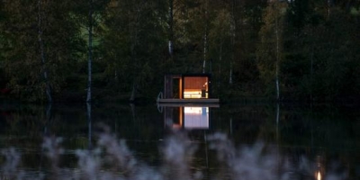 做梦都想在这样的森林小屋里洗桑拿